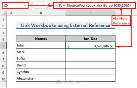 how to connect workbooks in excel