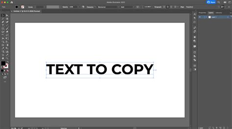 how to copy text in illustrator
