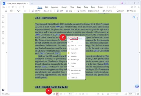 how to copy words in pdf