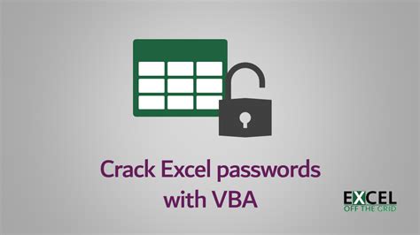 how to crack password in excel sheet