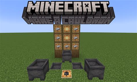how to craft a cauldron in minecraft