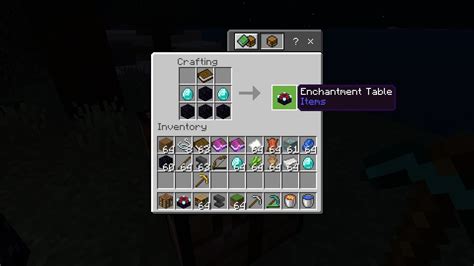 how to craft enchantment table in minecraft