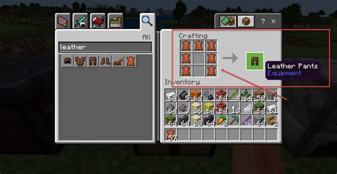 how to craft pants in minecraft