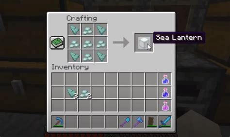 how to craft sea lanterns in minecraft