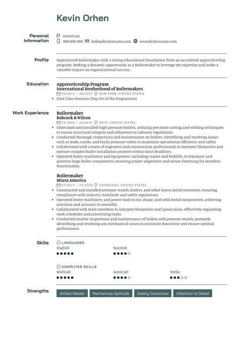 How To Create A Boilermaker Resume With An Boilermaker Resume - Boilermaker Resume
