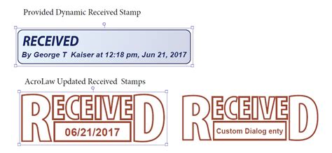 how to create a date received stamp in adobe