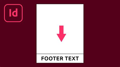 how to create a footer in indesign