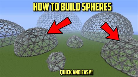 how to create a sphere in minecraft
