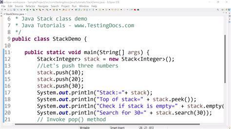 how to create a stack in java
