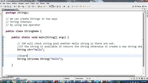 how to create a string in java
