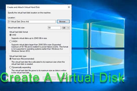 how to create a virtual disk