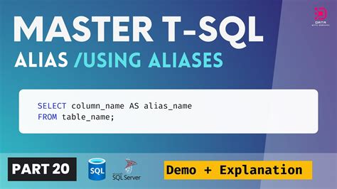 how to create alias in sql server