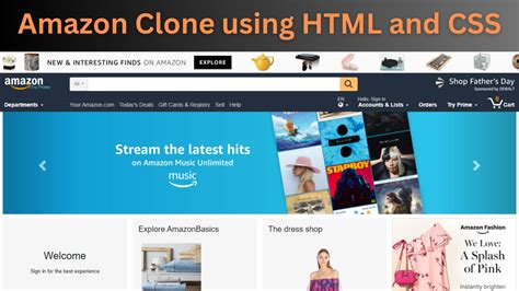 how to create amazon template clone with using simple html, css 2020 part 2 YouTube