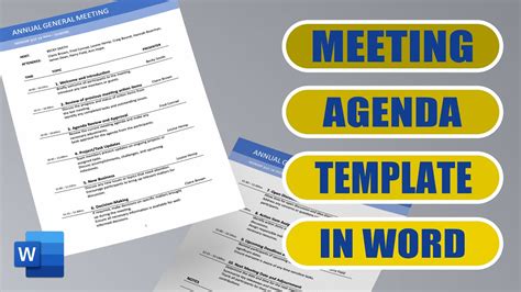 how to create an agenda in word