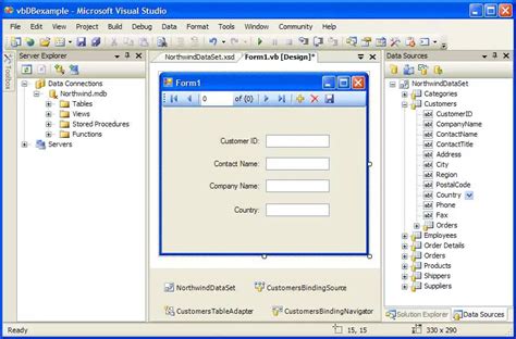 how to create database in visual basic