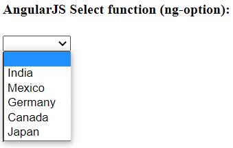 how to create dropdown in angularjs