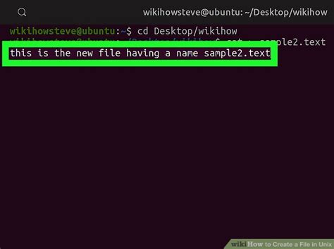how to create file in unix