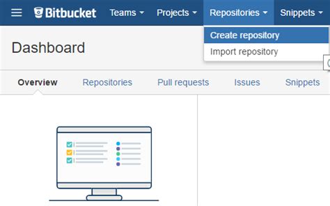 how to create git repository in bitbucket