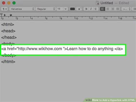 how to create hyperlink in html