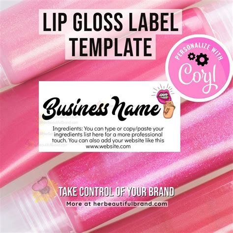 how to create lip gloss labels templates download