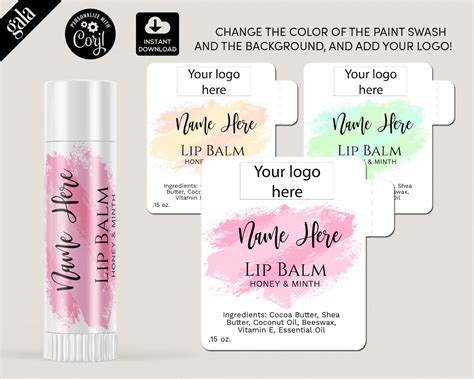 how to create lip gloss labels templates using