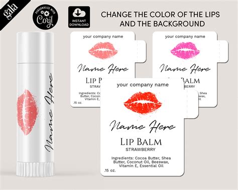 how to create lip gloss labels templates youtube