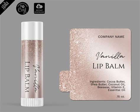 how to create lip gloss labels templates
