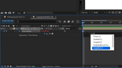 how to create loop in after effects
