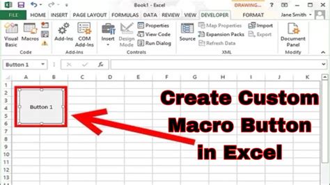 how to create macro buttons in excel