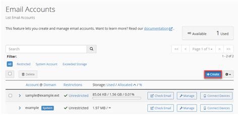 how in front of create email accounts