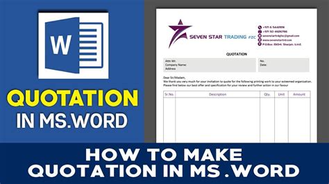 how to create quotation in word