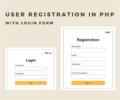 how to create registration page in php