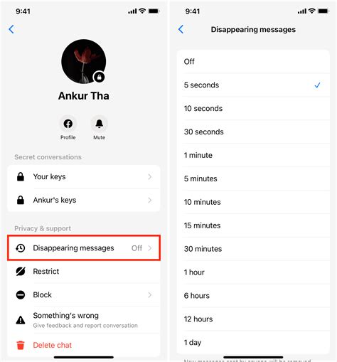 how to create secret conversation in messenger