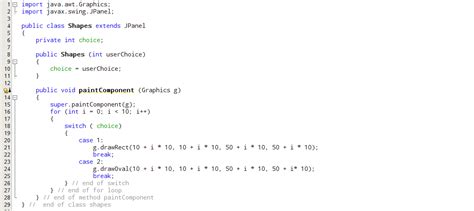how to create shapes in java