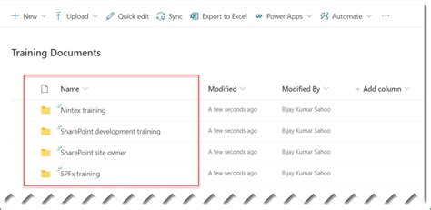 how to create sharepoint folder