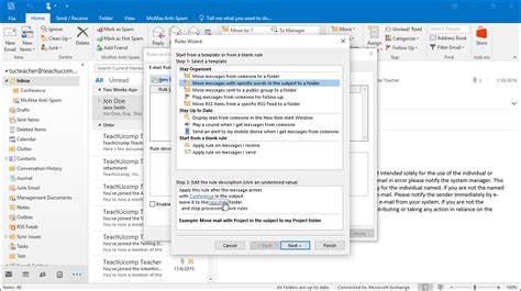 how to create space in outlook mailbox