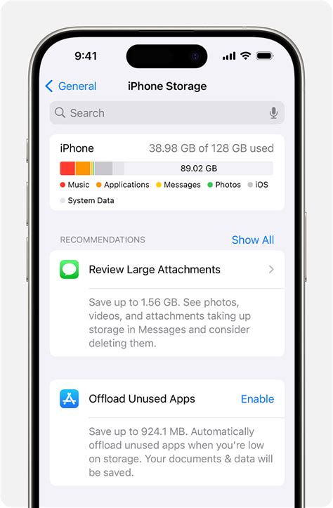 how to create space on iphone