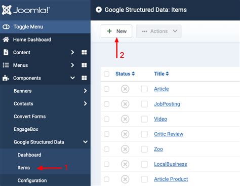 how to create structured data for google