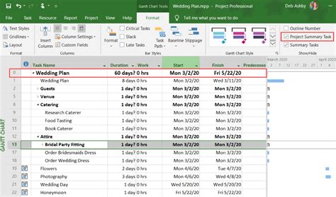 how to create subtask in ms project