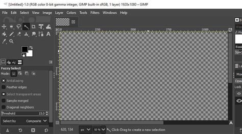 how to create transparent background in gimp