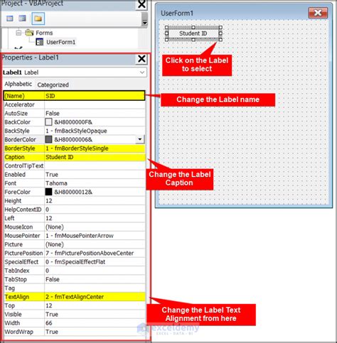 how to create userform in excel vba