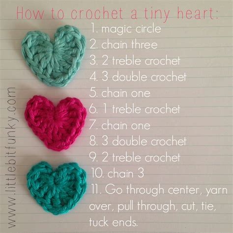 how to crochet a tiny heart