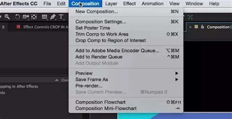 how to crop footage in after effects