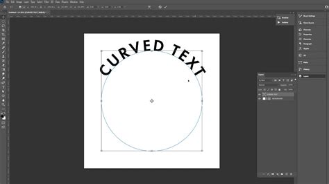 how to curve font in photoshop