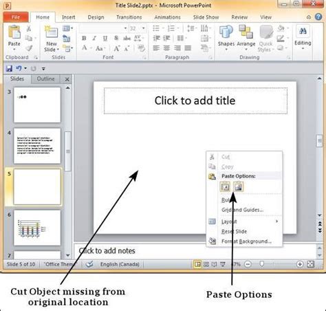 how to cut and paste in powerpoint