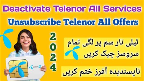 how to deactivate all unwanted offers on telenor sim 2024_23 ...