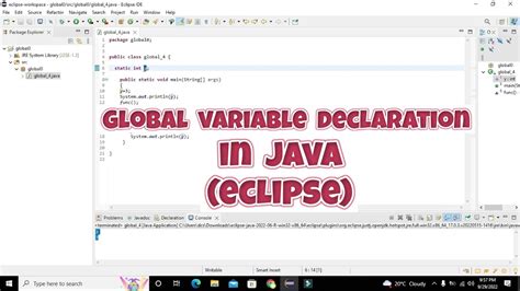 how to declare global variable in java