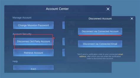 how to delete account in mobile legends