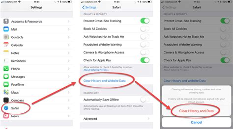 how to delete browsing history in iphone