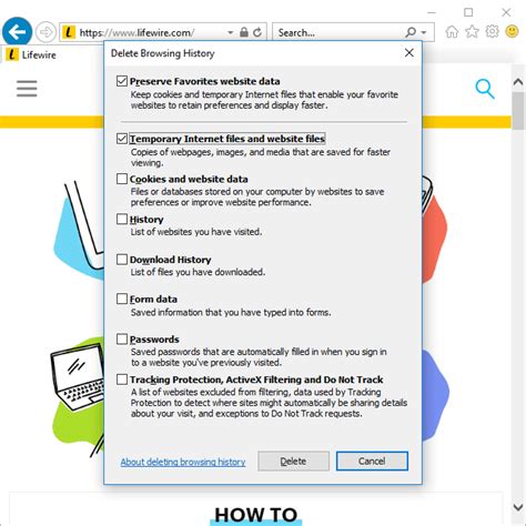 how to delete cache in explorer